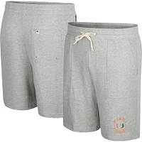 Men's Colosseum Heather Gray Miami Hurricanes Love To Hear This Terry Shorts