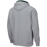 Men's Colosseum Heathered Gray Miami Hurricanes Arch & Logo 3.0 Full-Zip Hoodie