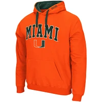 Men's Colosseum Orange Miami Hurricanes Big & Tall Arch Logo 2.0 Pullover Hoodie