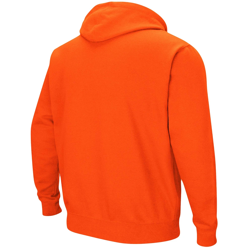 Men's Colosseum Orange Miami Hurricanes Big & Tall Arch Logo 2.0 Pullover Hoodie