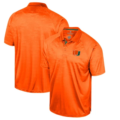 Polo à manches raglan en nid d'abeille Colosseum Miami Hurricanes pour homme orange