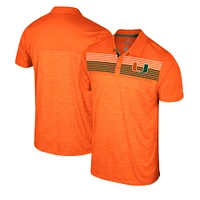 Men's Colosseum Orange Miami Hurricanes Langmore Polo