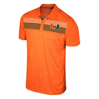 Men's Colosseum Orange Miami Hurricanes Langmore Polo