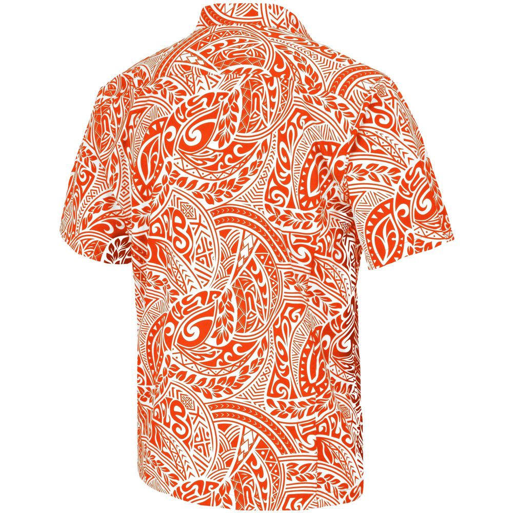 Men's Colosseum Orange Miami Hurricanes Make Like a Tree Camp Button-Up Shirt