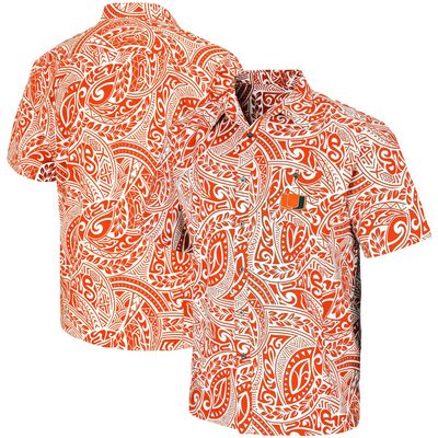 Men's Colosseum Orange Miami Hurricanes Make Like a Tree Camp Button-Up Shirt