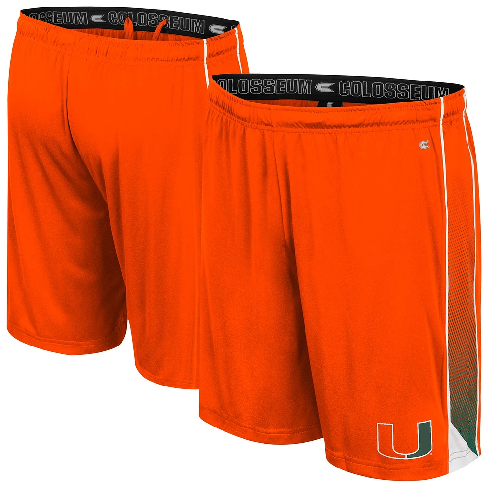 Short en ligne Colosseum orange Miami Hurricanes pour hommes