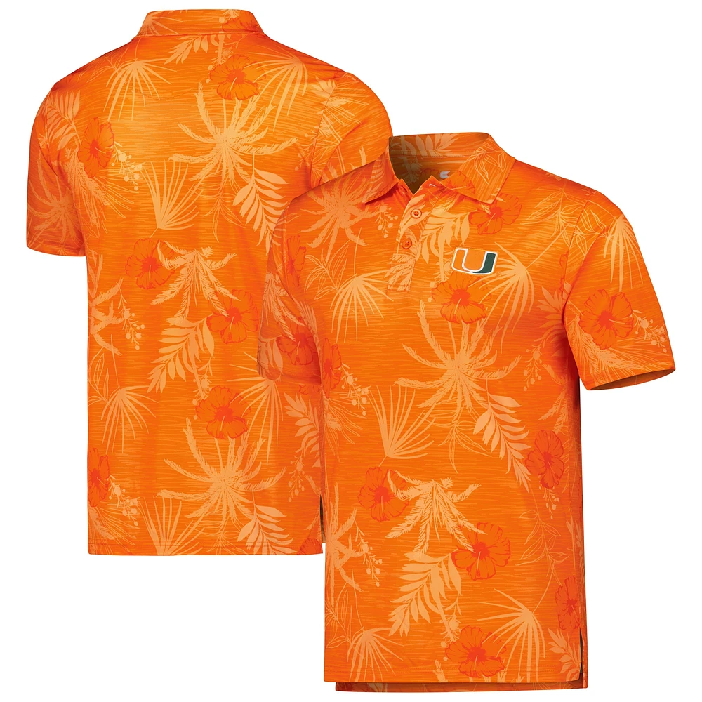 Polo de l'équipe Miami Hurricanes Palms Colosseum orange pour homme