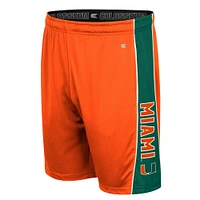 Men's Colosseum Orange Miami Hurricanes Panel Shorts