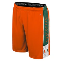 Men's Colosseum Orange Miami Hurricanes Quantum Shorts