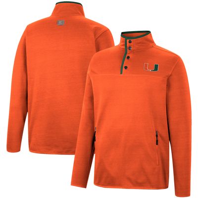 Men's Colosseum Orange Miami Hurricanes Rebound Quarter-Snap Jacket