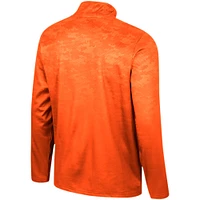 Men's Colosseum  Orange Miami Hurricanes The Machine Half-Zip Jacket