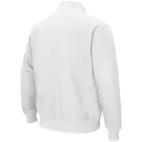 Men's Colosseum White Miami Hurricanes Tortugas Logo Quarter-Zip Jacket