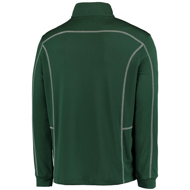 Columbia Golf Green Miami Hurricanes Shotgun Omni-Wick Veste à enfiler quart de zip pour homme