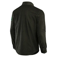 Men's Darius Rucker Collection by Fanatics Olive Miami Hurricanes Corduroy Full-Button Shacket