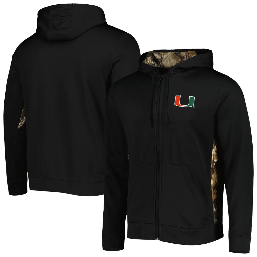 Men's Dunbrooke Black/Camo Miami Hurricanes Decoy Full-Zip Hoodie