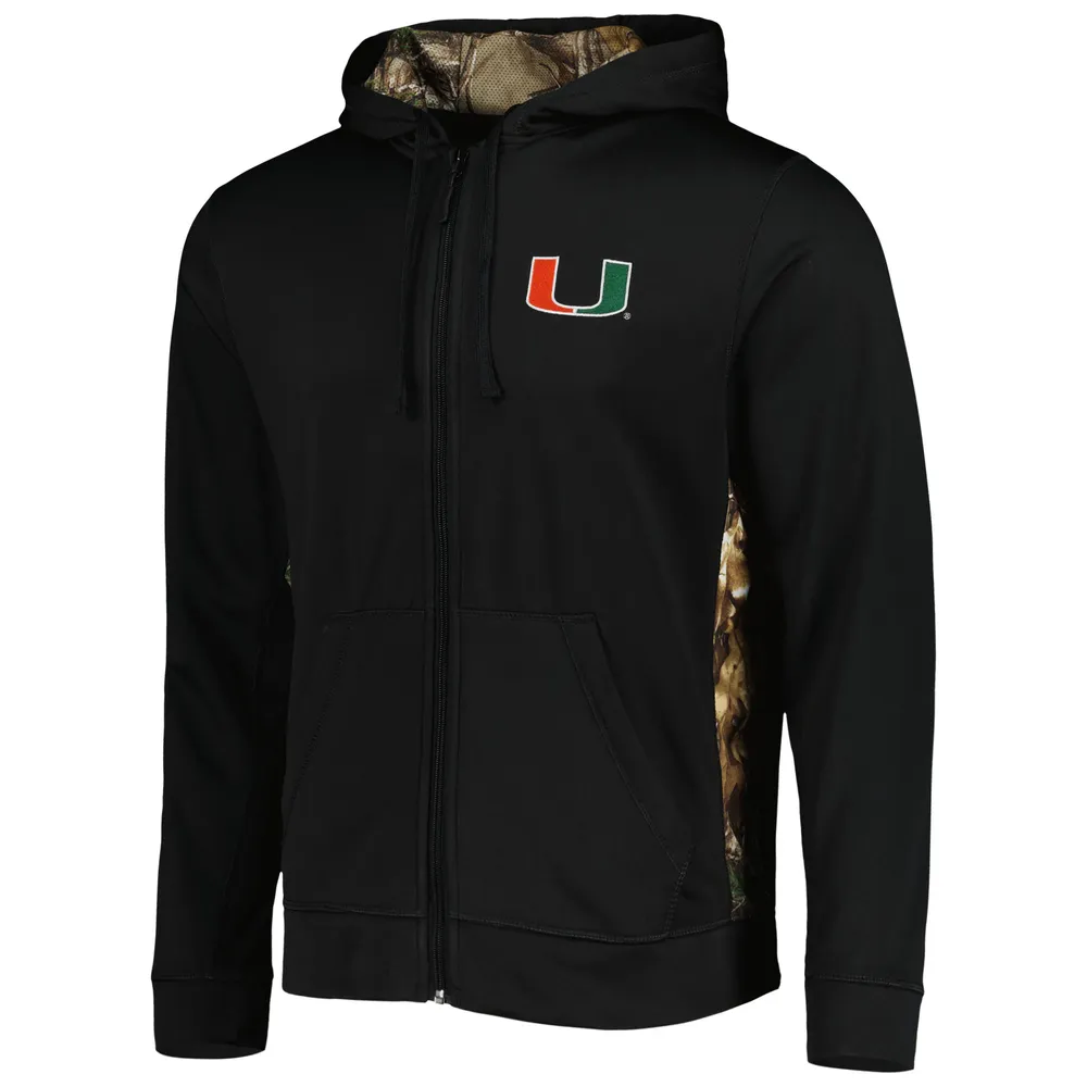 Men's Dunbrooke Black/Camo Miami Hurricanes Decoy Full-Zip Hoodie