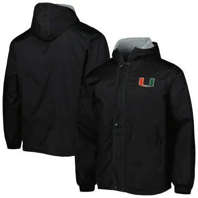 Men's Dunbrooke Black Miami Hurricanes Legacy Full-Zip Hoodie Jacket