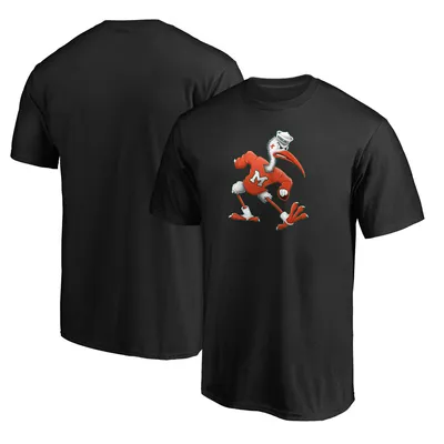Miami Hurricanes Fanatics Branded Team Midnight Mascot T-Shirt - Black