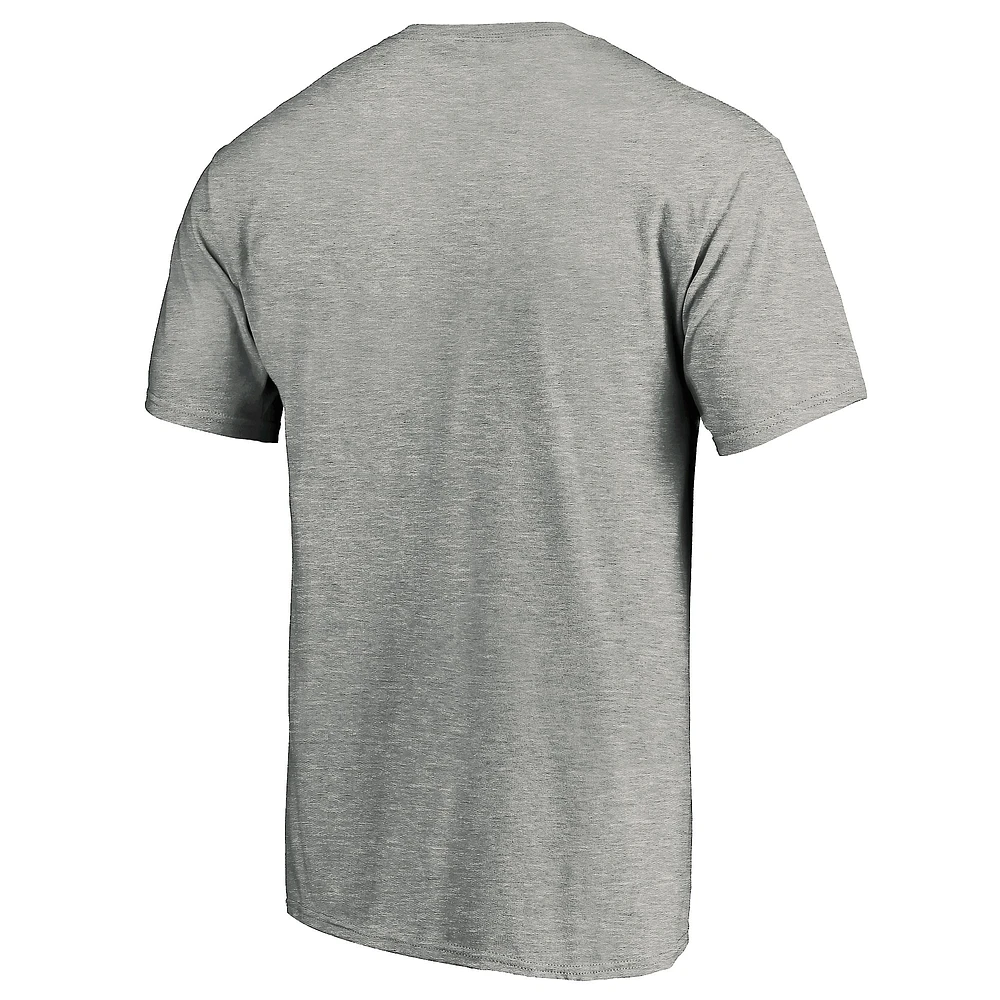 T-shirt Fanatics gris pour homme avec logo principal des Miami Hurricanes