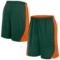 Men's Fanatics Green/Orange Miami Hurricanes Strength Unleashed Shorts