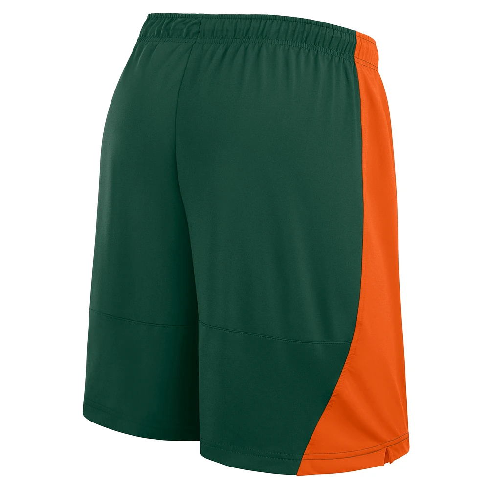Men's Fanatics Green/Orange Miami Hurricanes Strength Unleashed Shorts