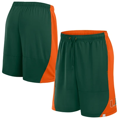 Men's Fanatics Green/Orange Miami Hurricanes Strength Unleashed Shorts