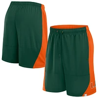 Men's Fanatics Green/Orange Miami Hurricanes Strength Unleashed Shorts