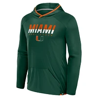 T-shirt à capuche de transition vert/orange pour hommes Fanatics Miami Hurricanes