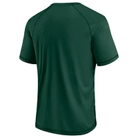 Men's Fanatics Green Miami Hurricanes Arch Outline Raglan T-Shirt