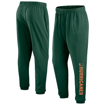 Pantalon de survêtement en molleton Chop Block vert Fanatics pour hommes, Miami Hurricanes