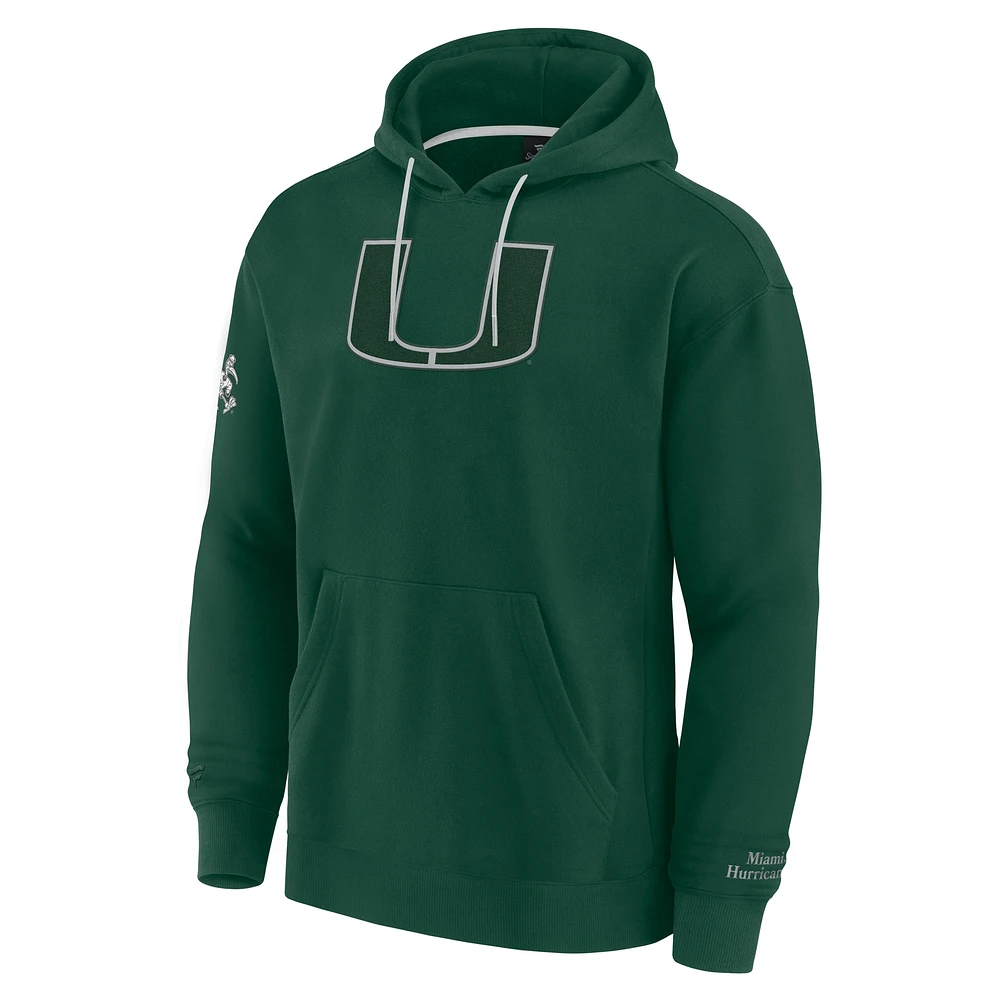 Men's Fanatics Green Miami Hurricanes Elements Pace Pullover Hoodie