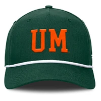 Men's Fanatics Green Miami Hurricanes Foul Ball Rope Adjustable Hat