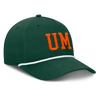 Men's Fanatics Green Miami Hurricanes Foul Ball Rope Adjustable Hat