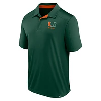 Men's Fanatics Green Miami Hurricanes Fundamental Defender Polo