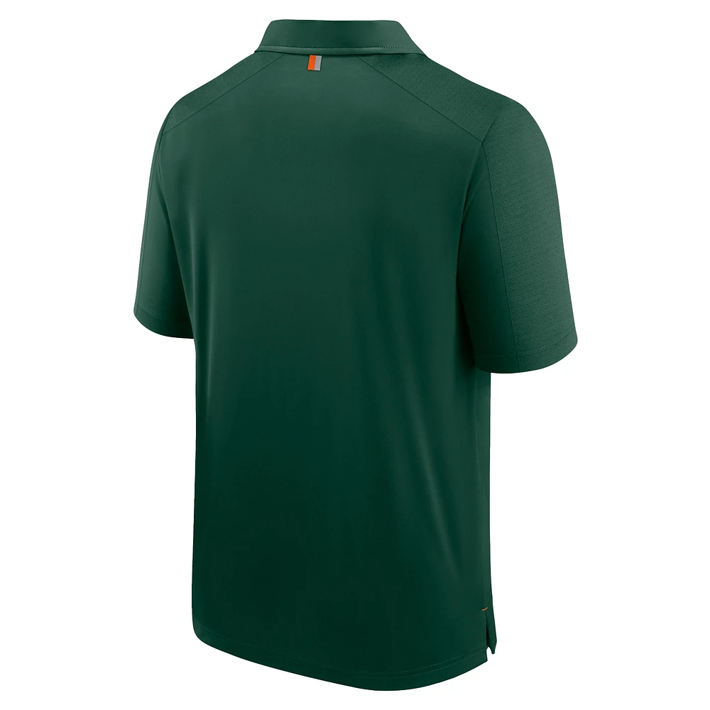 Men's Fanatics Green Miami Hurricanes Fundamental Defender Polo