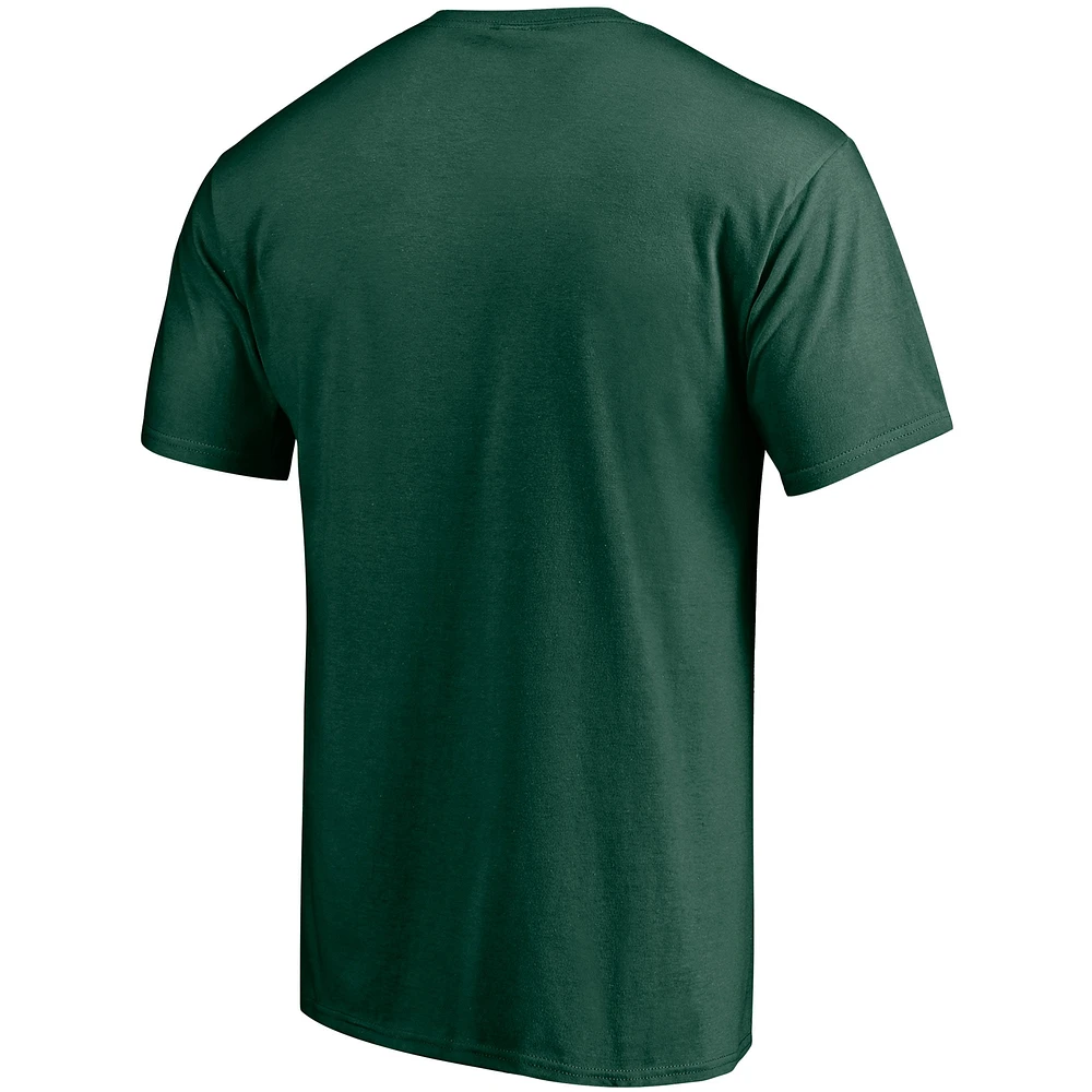 T-shirt vert Fanatics pour hommes, ville natale des Hurricanes de Miami