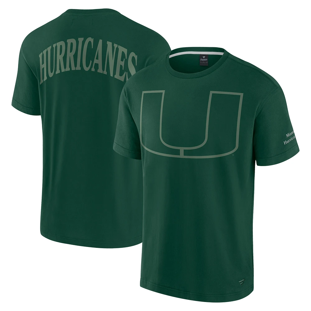 T-shirt emblématique vert Miami Hurricanes Fanatics pour hommes