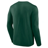 Men's Fanatics Green Miami Hurricanes Modern Arch 2-Hit Long Sleeve T-Shirt