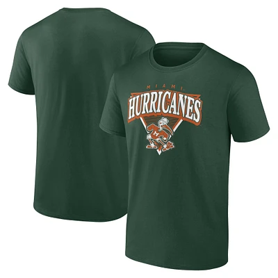 T-shirt moderne Fanatics pour homme, vert, Miami Hurricanes