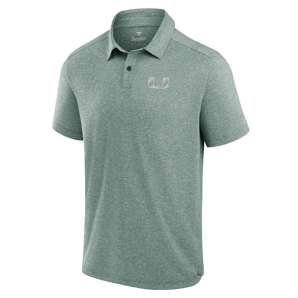 Polo Fanatics vert pour homme avec logo Miami Hurricanes