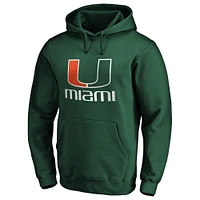 Sweat à capuche en polaire Fanatics Green Miami Hurricanes Team Lockup pour homme