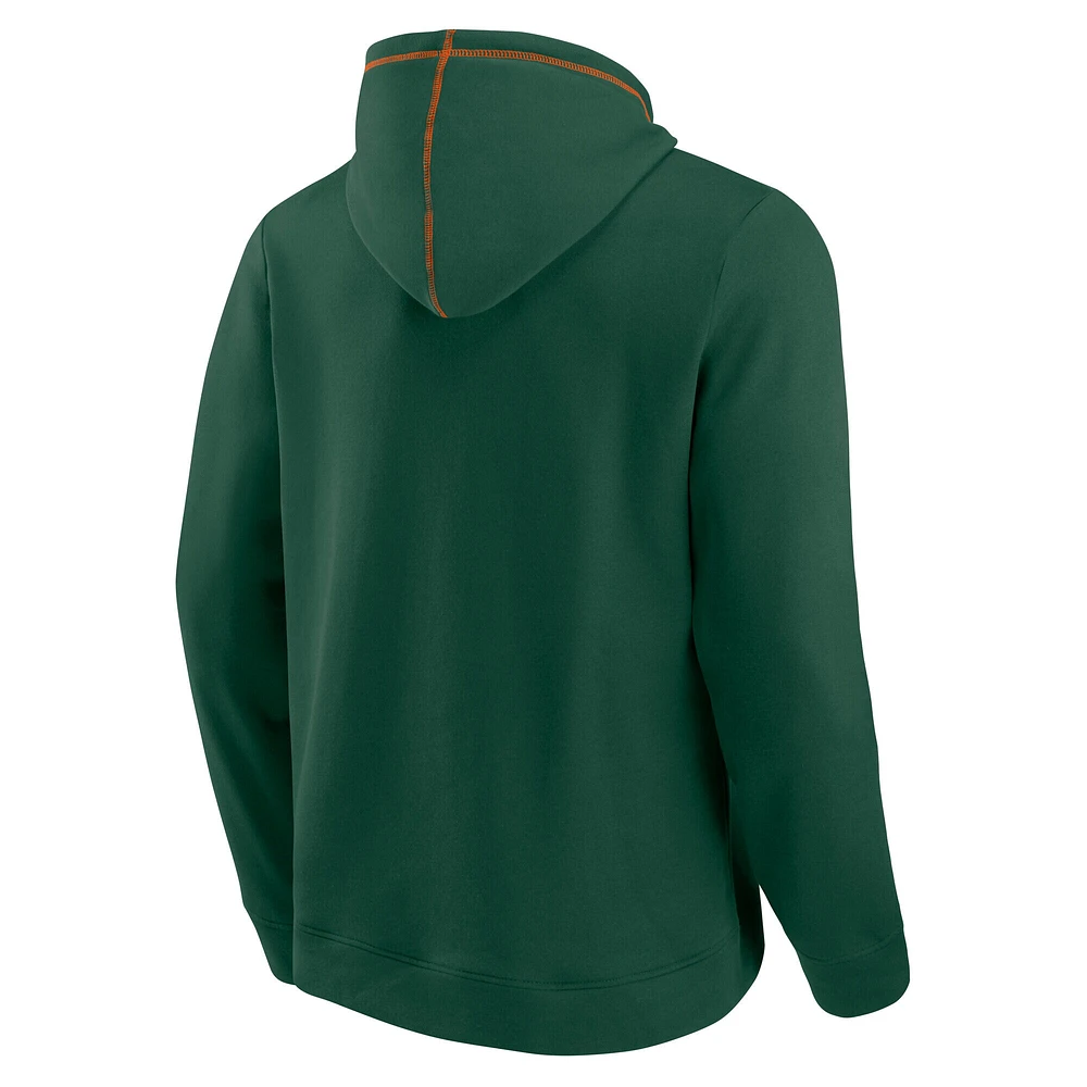 Men's Fanatics Green Miami Hurricanes Toppler Fleece Pullover Hoodie
