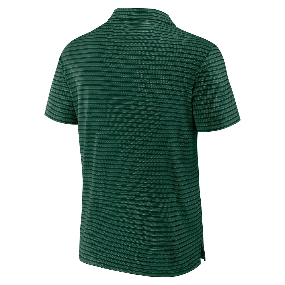 Polo rayé Fanatics pour homme, vert, Miami Hurricanes, Victory Calls