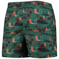 Men's FOCO Green Miami Hurricanes Island Palm Swim Trunks