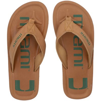 Men's FOCO Miami Hurricanes Color Pop Flip-Flop Sandals