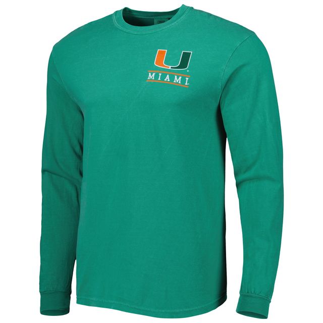 T-shirt à manches longues vert Miami Hurricanes Circle Campus Scene pour homme