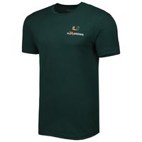 Men's Green Miami Hurricanes Double Diamond Crest T-Shirt