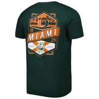 Men's Green Miami Hurricanes Double Diamond Crest T-Shirt