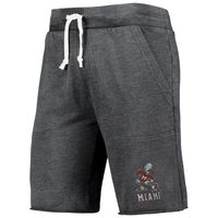 Men's Heathered Black Alternative Apparel Miami Hurricanes Victory Lounge Shorts