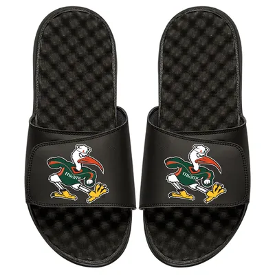 Miami Hurricanes ISlide Mascot Slide Sandals - Black